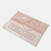 Abstracte perziksteen wit Welkom Deurmat (Schuin)
