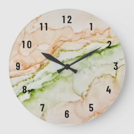 Abstracte Perzische Groene Kunst Grote Klok