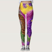 abstracte peulvruchten, luipaarden leggings (Voorkant)