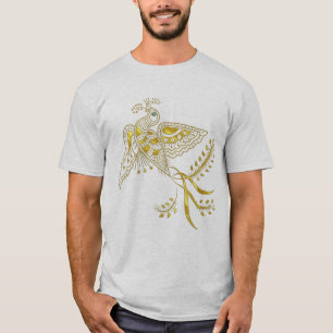 Abstracte Phoenix Bird in gouden tinten T-shirt
