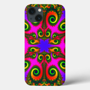 Abstracte Phoenix Flower Fractal iPhone 13 Hoesje