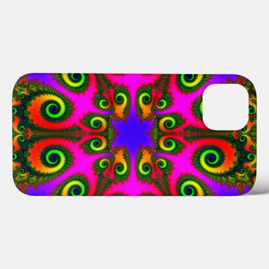 Abstracte Phoenix Flower Fractal Case-Mate iPhone Case (Achterkant (horizontaal))