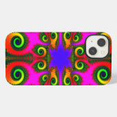 Abstracte Phoenix Flower Fractal iPhone Hoesje (Achterkant horizontaal)