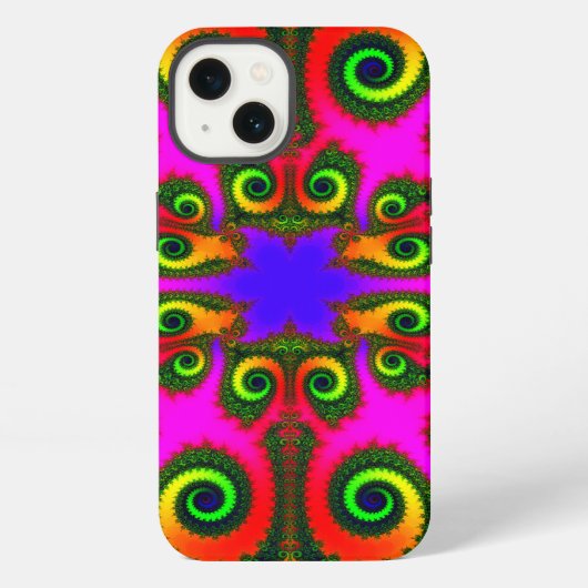 Abstracte Phoenix Flower Fractal iPhone Hoesje (Achterkant)