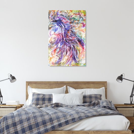 Abstracte Phoenix vogelkunst Canvas Afdruk (Insitu (Slaapkamer))