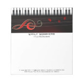Abstracte piano en Clef Notitieblok (Voorkant)