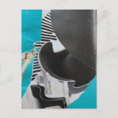 Abstracte piano- en stoelcollage briefkaart (Voorkant)