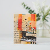 Abstracte Piano Montage kunst Briefkaart (Staand voorkant)