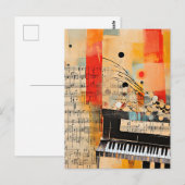 Abstracte Piano Montage kunst Briefkaart (Voorkant / Achterkant)
