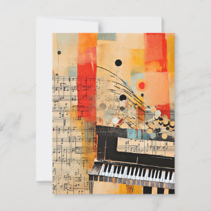 Abstracte Piano Montage kunst Briefkaart