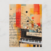 Abstracte Piano Montage kunst Briefkaart (Voorkant)