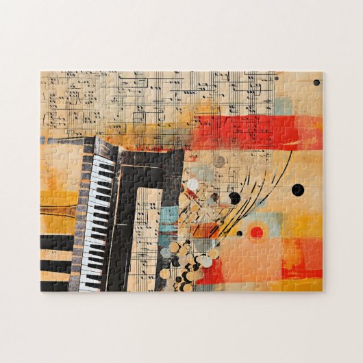 Abstracte Piano Montage kunst Legpuzzel (Horizontaal)