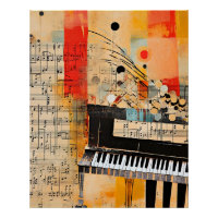 Abstracte Piano Montage kunst