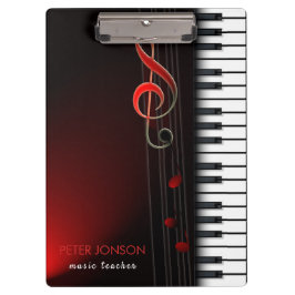 Abstracte piano & rode klep klembord