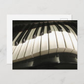 Abstracte pianoketoestel briefkaart (Voorkant / Achterkant)