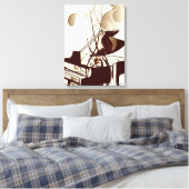 Abstracte Pianokunst Canvas Afdruk (Insitu (Slaapkamer))