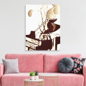 Abstracte Pianokunst Canvas Afdruk (Insitu (Woonkamer))