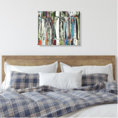Abstracte pianokussen canvas afdruk (Insitu (Slaapkamer))
