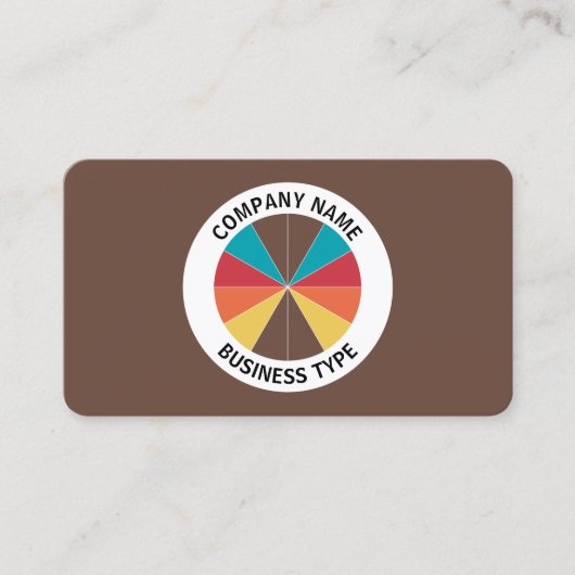 Abstracte Pie 05 - Bruin #6A493C Visitekaartje (Voorkant)