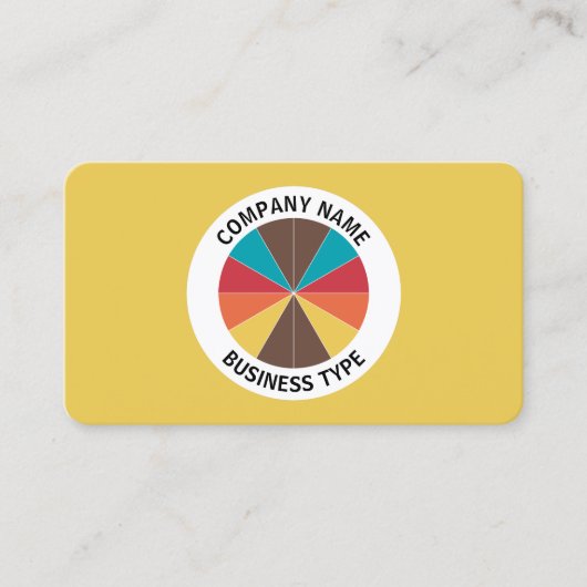 Abstracte Pie 05 - Geel #E9C851 Visitekaartje (Voorkant)