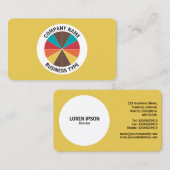 Abstracte Pie 05 - Geel #E9C851 Visitekaartje (Voorkant / Achterkant)