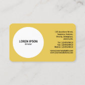 Abstracte Pie 05 - Geel #E9C851 Visitekaartje (Achterkant)