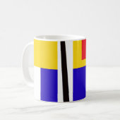 Abstracte Piet Mondrian Geïnspireerde Artsy Drink  Koffiemok (Voorkant links)