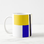 Abstracte Piet Mondrian Geïnspireerde Artsy Drink  Koffiemok (Links)
