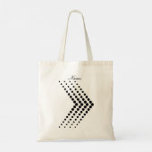Abstracte Pijl-Chevron Thunder_Cove halve toon Tote Bag (Achterkant)