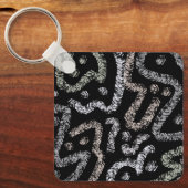 Abstracte Pijl Grunge Patroon en Zachte Pastels Sleutelhanger (Voorkant)