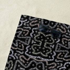 Abstracte Pijl Grunge Patroon en Zachte Pastels Strandlaken