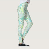Abstracte pijldriehoek Mint Blue Aqua Patroon Leggings (Rechts)