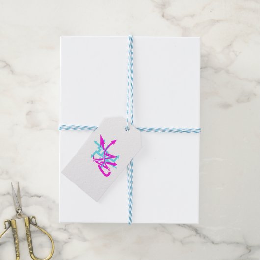 Abstracte pijlen Gift Labels Cadeaulabel (Met Touw)