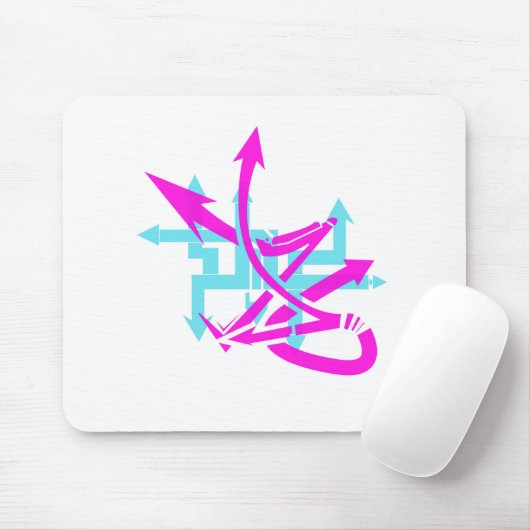 Abstracte pijlen Mousepad Muismat (Met muis)