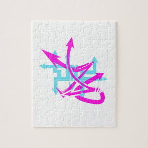 Abstracte pijlen Puzzle Legpuzzel