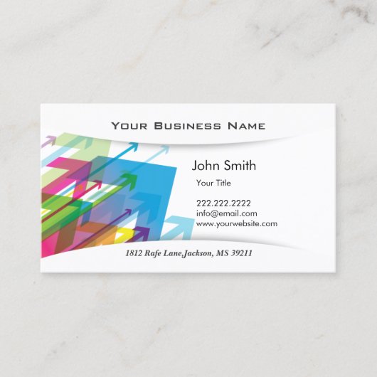 Abstracte pijlen vliegend Visitekaartje (Voorkant)