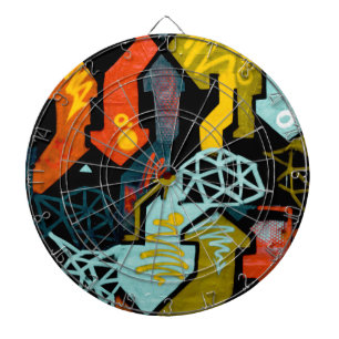 Abstracte Pijlkunst Dartbord