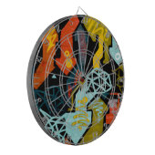 Abstracte Pijlkunst Dartbord (Voorkant Links)