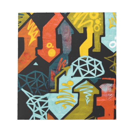 Abstracte Pijlkunst Notitieblok (Voorkant)