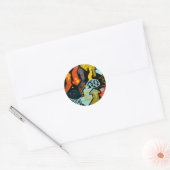Abstracte Pijlkunst Ronde Sticker (Envelop)