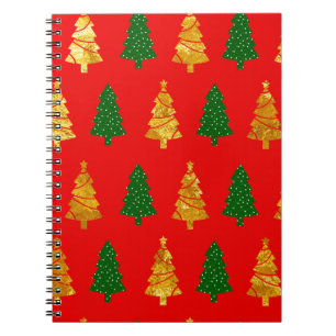 Abstracte Pijnbomen met Folie textuur naadloze Chr Notitieboek