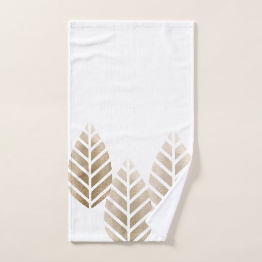 Abstracte pijnbomen van koper en platina bad handdoek (Handdoek)
