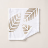 Abstracte pijnbomen van koper en platina bad handdoek (Wasdoekje)