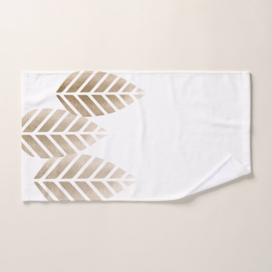 Abstracte pijnbomen van koper en platina bad handdoek (Handdoek)