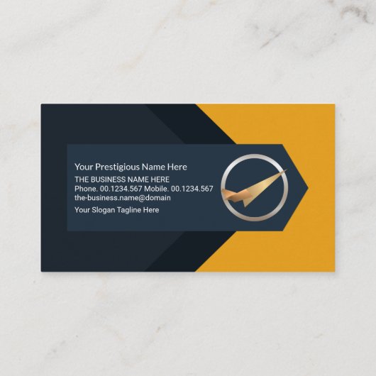 Abstracte piloot voor Logistiek van het vliegtuig Visitekaartje (Achterkant)