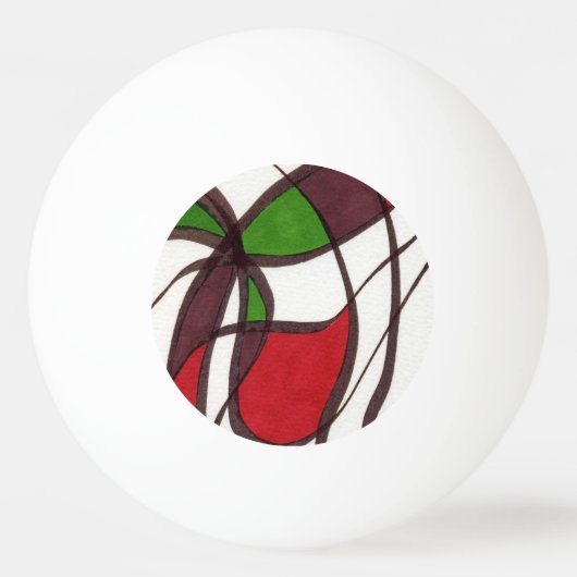 abstracte pingpongbal van "Flying Fish" (Achterkant)