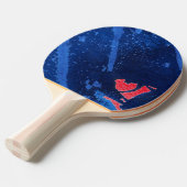 abstracte pingpongpeddel "Deep Water #4" Tafeltennisbatje (Voorkant Gekanteld)