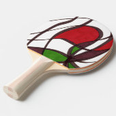 abstracte pingpongpeddel "Flying Fish" Tafeltennisbatje (Voorkant Gekanteld)