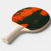 abstracte pingpongpeddel "Swamp Fire #2" Tafeltennisbatje (Voorkant Gekanteld)