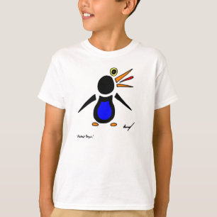 Abstracte pinguïn Kinder Basic T-Shirt
